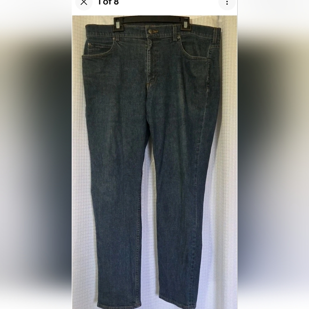 Duluth Trading 40 Grit Jeans Mens  40x32 Blue Slim Straight Leg